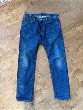 34 waist. Men's Edwin Selvedge Blue Jeans - Akita Straight Fit. EUC.
